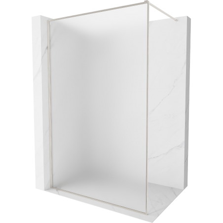 Mexen Kioto-XF Walk-in zuhanyfal kerettel 90 x 202 cm, jégkék 10 mm, kefélt nikkel - 800-090-104-97-30-X