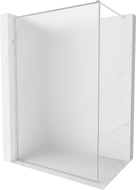 Mexen Kioto-XF perete de duș Walk-in cu cadru 90 x 202 cm, îngheț 10 mm, nichel periat - 800-090-104-97-30-X