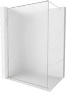 Mexen Kioto-XF Walk-in zuhanyfal kerettel 90 x 202 cm, jégkék 10 mm, kefélt nikkel - 800-090-104-97-30-X
