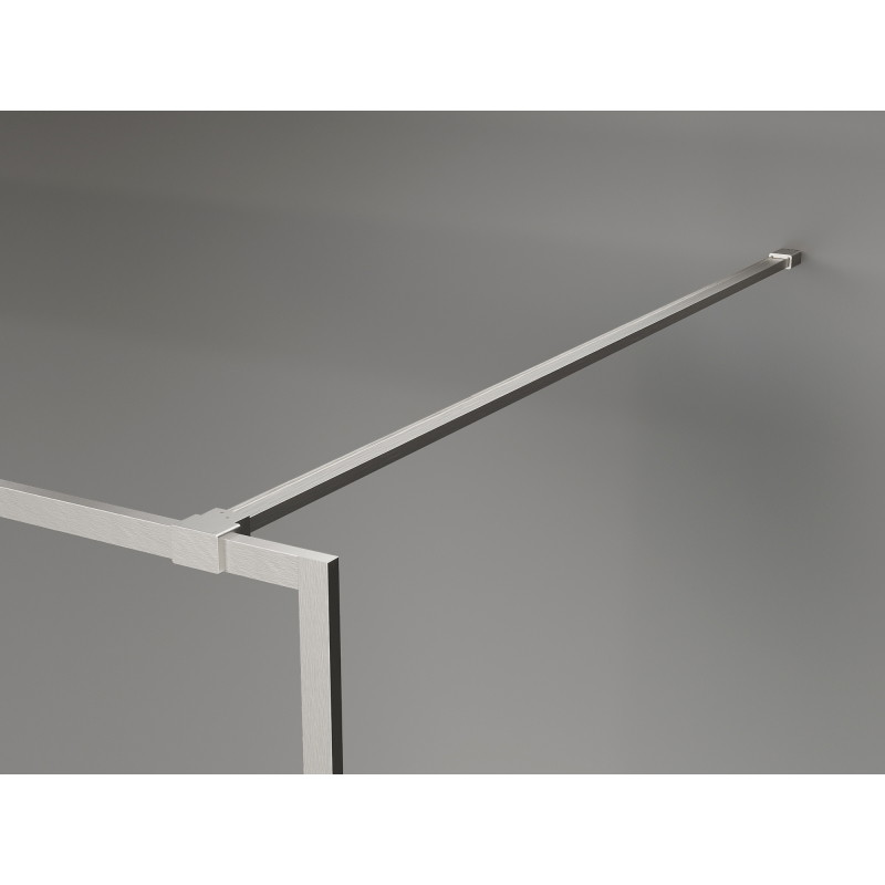 Mexen Kioto-XF Walk-in zuhanyfal kerettel 90 x 202 cm, jégkék 10 mm, kefélt nikkel - 800-090-104-97-30-X