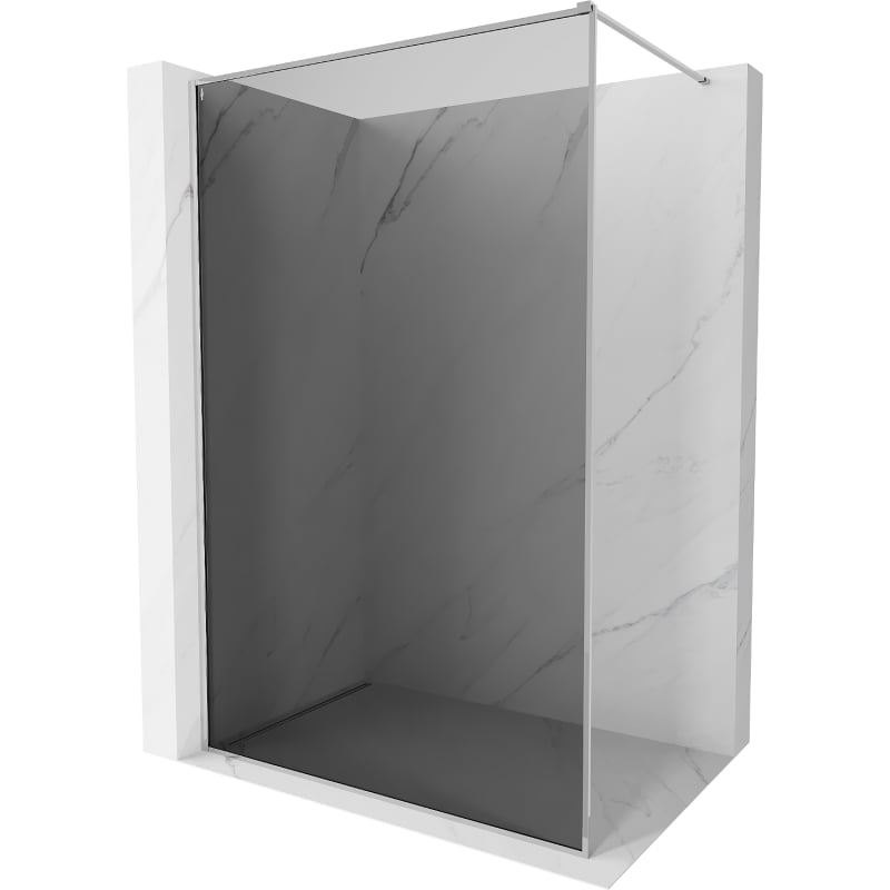Mexen Kioto-XF perete de duș Walk-in cu ramă 50 x 202 cm, grafit 10 mm, crom - 800-050-104-01-40-X