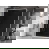 Mexen Kioto-XF Walk-in zuhanyfal kerettel 70 x 202 cm, grafit 10 mm, fehér - 800-070-104-20-40-X