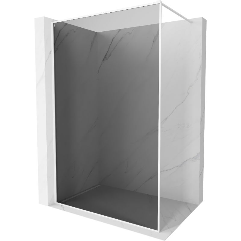 Mexen Kioto-XF perete de duș Walk-in cu cadru 90 x 202 cm, grafit 10 mm, alb - 800-090-104-20-40-X