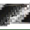 Mexen Kioto-XF panou de duș Walk-in cu ramă 70 x 202 cm, grafit 10 mm, auriu periat - 800-070-104-55-40-X