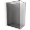 Mexen Kioto-XF perete de duș Walk-in cu cadru 130 x 202 cm, grafit 10 mm, aur roz - 800-130-104-60-40-X