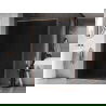 Mexen Kioto-XF Walk-in zuhanyfal kerettel 80 x 202 cm, grafit 10 mm, csiszolt réz - 800-080-104-65-40-X