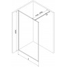Mexen Kioto-XF Walk-in zuhanyfal kerettel 120 x 202 cm, grafit 10 mm, kefe szürke - 800-120-104-66-40-X