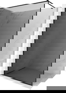 Mexen Kioto-XF sétálós zuhanyfal kerettel 60 x 202 cm, grafit 10 mm, fekete - 800-060-104-70-40-X