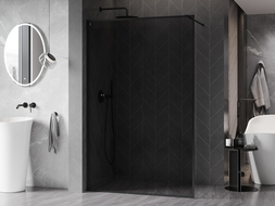 Mexen Kioto-XF Walk-in zuhanyfal kerettel 120 x 202 cm, grafit 10 mm, fekete - 800-120-104-70-40-X