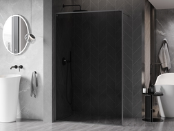 Mexen Kioto-XF perete de duș Walk-in cu cadru 140 x 202 cm, grafit 10 mm, gun metal - 800-140-104-95-40-X