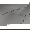 Mexen Kioto-XF perete de duș Walk-in cu cadru 140 x 202 cm, grafit 10 mm, gun metal - 800-140-104-95-40-X