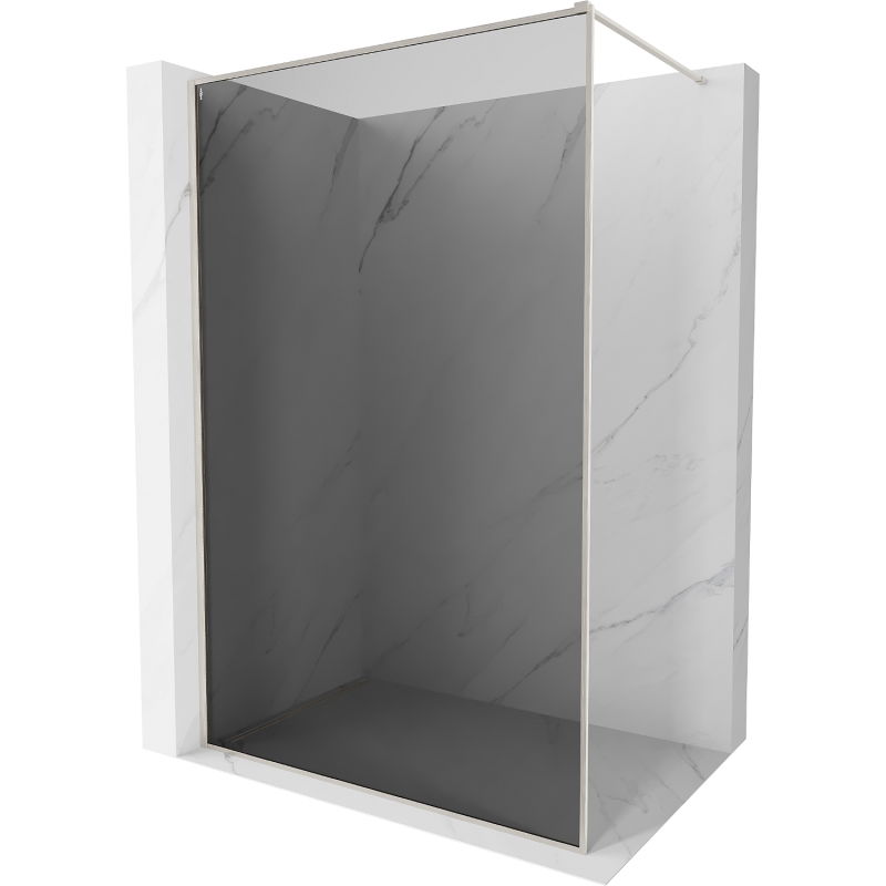Mexen Kioto-XF perete de duș Walk-in cu cadru 70 x 202 cm, grafit 10 mm, nichel periat - 800-070-104-97-40-X