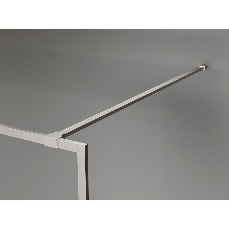 Mexen Kioto-XF panou de duș Walk-in cu ramă 130 x 202 cm, grafit 10 mm, nichel periat - 800-130-104-97-40-X