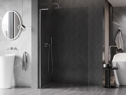 Mexen Kioto-X L zuhanyfal Walk-in 100 x 200 cm, átlátszó 10 mm, króm - 800-100-107-01-00-X