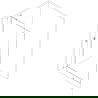 Mexen Kioto-X L panou de duș Walk-in 100 x 200 cm, transparent 10 mm, alb - 800-100-107-20-00-X