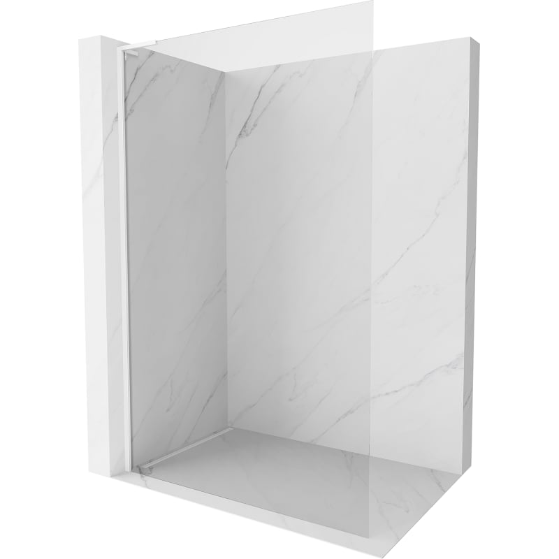 Mexen Kioto-X L panou de duș Walk-in 100 x 200 cm, transparent 10 mm, alb - 800-100-107-20-00-X