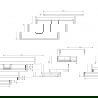 Mexen Box-A cadru dulap sub chiuvetă 70 cm, 2 sertare, gri mat - 91AX0-0700-470-2-62