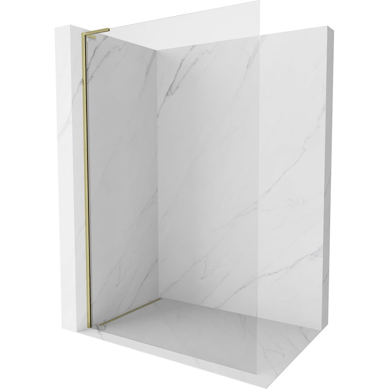 Mexen Kioto-X L perete de duș Walk-in 110 x 200 cm, transparent 10 mm, auriu - 800-110-107-50-00-X