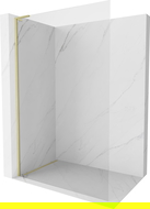 Mexen Kioto-X L Panou de duș Walk-in 60 x 200 cm, transparent 10 mm, auriu periat - 800-060-107-55-00-X