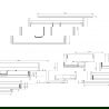 Korpus dulap de lavoar Mexen Box-A 90 cm, 2 sertare, grafit mat - 91AX0-0900-470-2-66