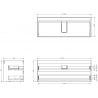 Mexen Box-A corp dulap sub chiuvetă 120 cm, 2 sertare, grafit mat - 91AX0-1200-470-2-66