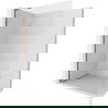 Mexen Kioto-X L Panou de duș Walk-in 50 x 200 cm, transparent 10 mm, aur roz - 800-050-107-60-00-X