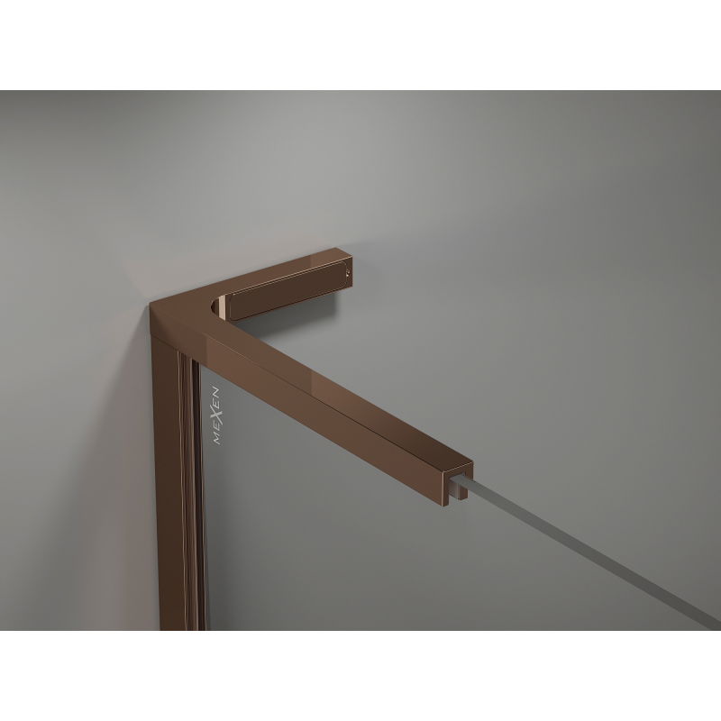 Mexen Kioto-X L panou de duș Walk-in 80 x 200 cm, transparent 10 mm, aur roz - 800-080-107-60-00-X