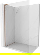 Mexen Kioto-X L zuhanyfal Walk-in 80 x 200 cm, átlátszó 10 mm, csiszolt réz - 800-080-107-65-00-X