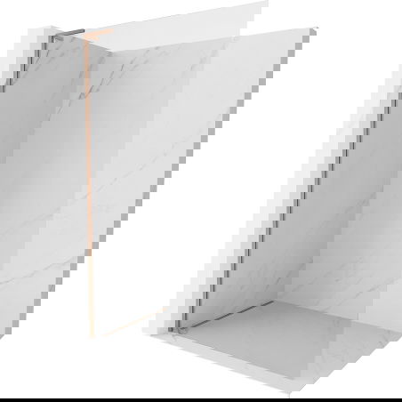 Mexen Kioto-X L panou de duș Walk-in 100 x 200 cm, transparent 10 mm, cupru periat - 800-100-107-65-00-X