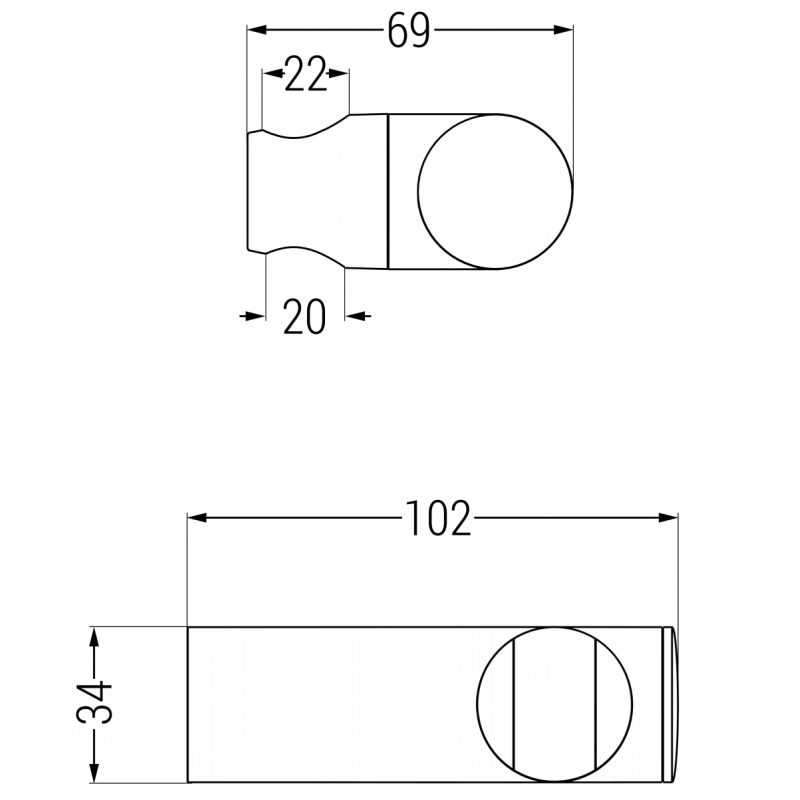 Mexen zuhanytartó, króm - 79356-00