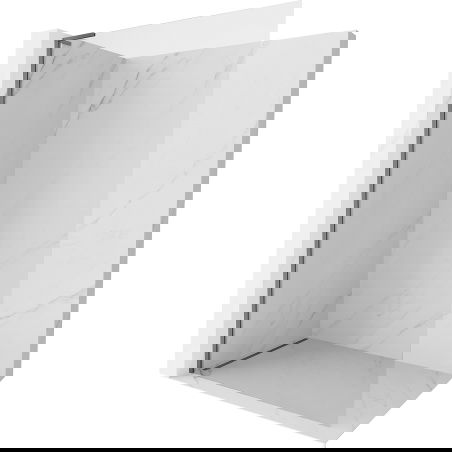 Mexen Kioto-X L zuhanyfal Walk-in 50 x 200 cm, átlátszó 10 mm, sötétszürke - 800-050-107-95-00-X