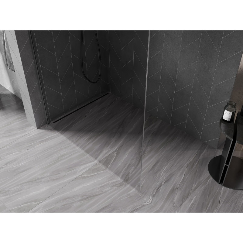 Mexen Kioto-X L Perete de duș Walk-in 80 x 200 cm, transparent 10 mm, gun metal - 800-080-107-95-00-X