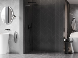 Mexen Kioto-X L Perete de duș Walk-in 80 x 200 cm, transparent 10 mm, gun metal - 800-080-107-95-00-X