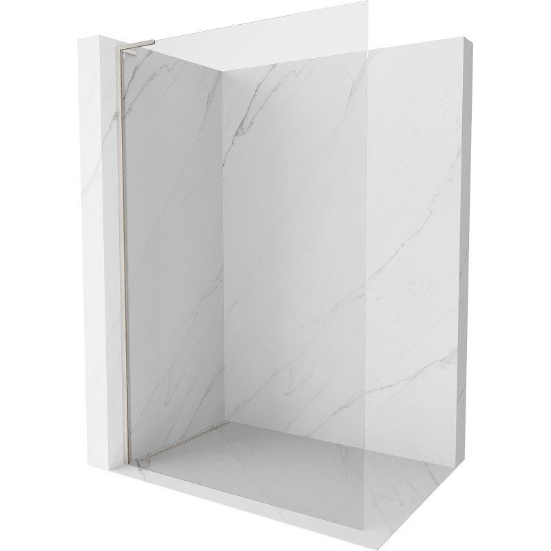 Mexen Kioto-X L Walk-in zuhanyfal 50 x 200 cm, átlátszó 10 mm, csiszolt nikkel - 800-050-107-97-00-X
