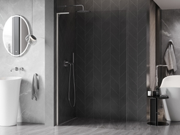Mexen Kioto-X L Walk-in zuhanyfal 50 x 200 cm, átlátszó 10 mm, csiszolt nikkel - 800-050-107-97-00-X