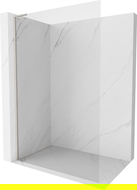 Mexen Kioto-X L zuhanyfal Walk-in 120 x 200 cm, áttetsző 10 mm, szálcsiszolt nikkel - 800-120-107-97-00-X