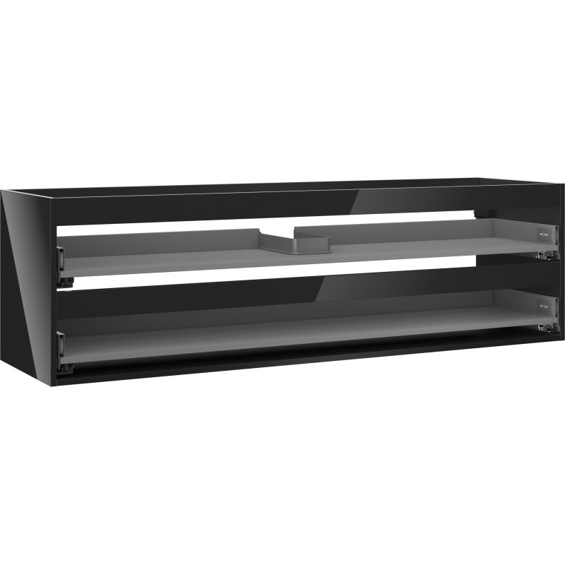 Mexen Box-A corp dulap pentru chiuvetă 160 cm, 2 sertare, negru lucios - 91AX0-1600-470-2-70