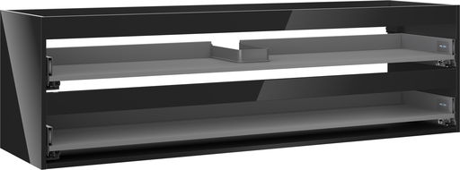 Mexen Box-A fürdőszobai szekrény test 160 cm, 2 fiók, fekete fényes - 91AX0-1600-470-2-70