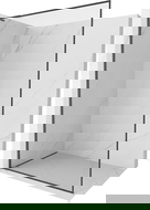 Mexen Kioto-XF L Walk-in zuhanyfal kerettel 120x202 cm, átlátszó 10 mm, gun gray kefélt - 800-120-174-66-00-XF