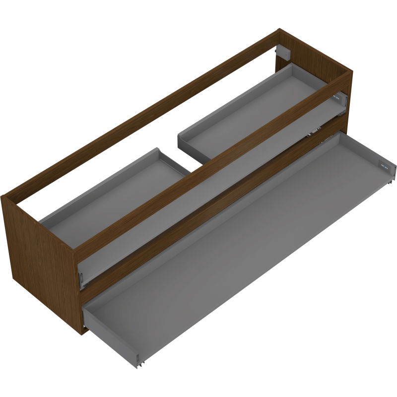 Mexen Box-A corp dulap pentru lavoar 160 cm, 2 sertare, nuc - 91AX0-1600-470-2-86