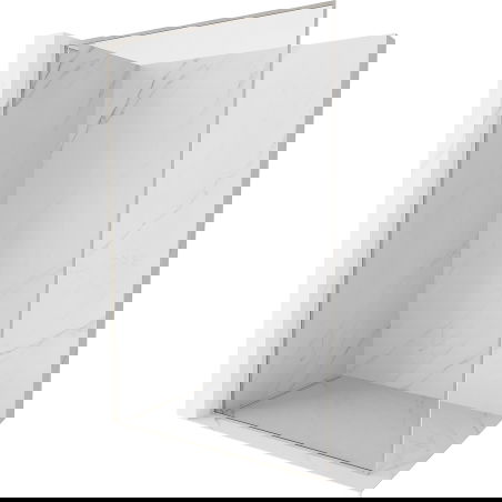 Mexen Kioto-XF L zuhanyfal Walk-in kerettel 50 x 202 cm, átlátszó 10 mm, csiszolt nikkel - 800-050-174-97-00-XF