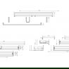 Mexen Box-A corp dulap lavoar 140 cm, 2 sertare, stejar - 91AX0-1400-470-2-81