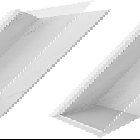 Mexen Kioto-F L Perete de duș Walk-in cu ramă 120 x 202 cm, transparent 8 mm, alb - 800-120-174-20-00