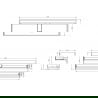 Mexen Box-A corp bază dulap de lavoar 160 cm, 2 sertare, stejar - 91AX0-1600-470-2-81