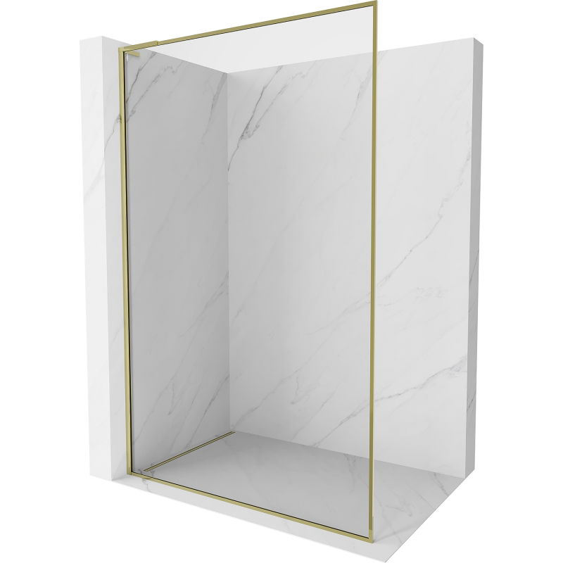 Mexen Kioto-F L Perete de duș Walk-in cu cadru 80 x 202 cm, transparent 8 mm, auriu - 800-080-174-50-00