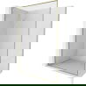 Mexen Kioto-F L Walk-in Zuhanyfal kerettel 120 x 202 cm, átlátszó 8 mm, arany - 800-120-174-50-00