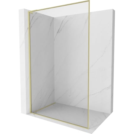Mexen Kioto-F L perete de duș Walk-in cu cadru 70 x 202 cm, transparent 8 mm, auriu periat - 800-070-174-55-00
