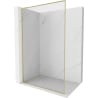 Mexen Kioto-F L perete de duș Walk-in cu cadru 70 x 202 cm, transparent 8 mm, auriu periat - 800-070-174-55-00
