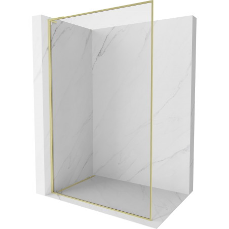 Mexen Kioto-F L Walk-in zuhanyfal kerettel, 105 x 202 cm, átlátszó 8 mm, arany szálcsiszolt - 800-105-174-55-00