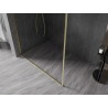 Mexen Kioto-F L Walk-in zuhanyfal kerettel, 105 x 202 cm, átlátszó 8 mm, arany szálcsiszolt - 800-105-174-55-00